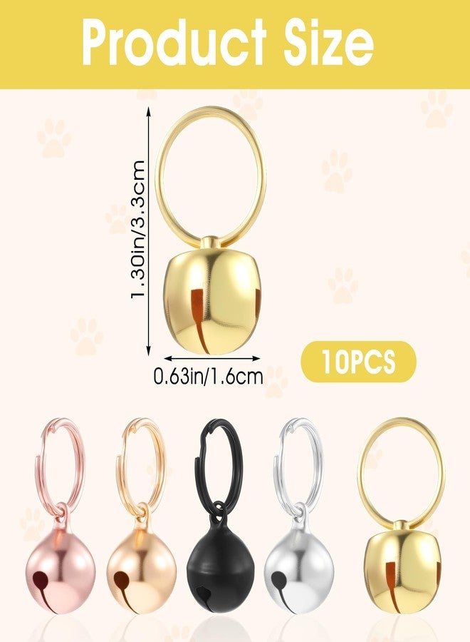 Thrymme 10 Pcs Small Bell for Dog Collar, 1/2 Inch Dog Bells for Collar for Small Dogs And Cats for Puppy Collars, Secure Attachment, Clear Ringing Sound - Image 2